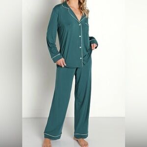 Gisele Long PJ Set Evergreen/Bone size medium